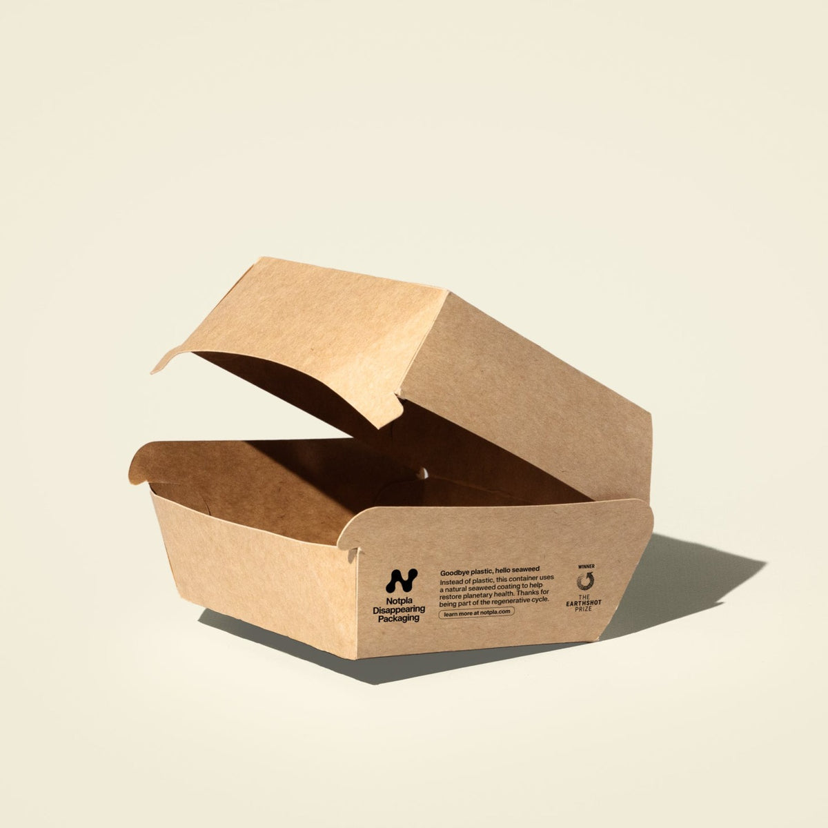 NOTPLA Burger box - with seaweed coating – Notpla Packaging