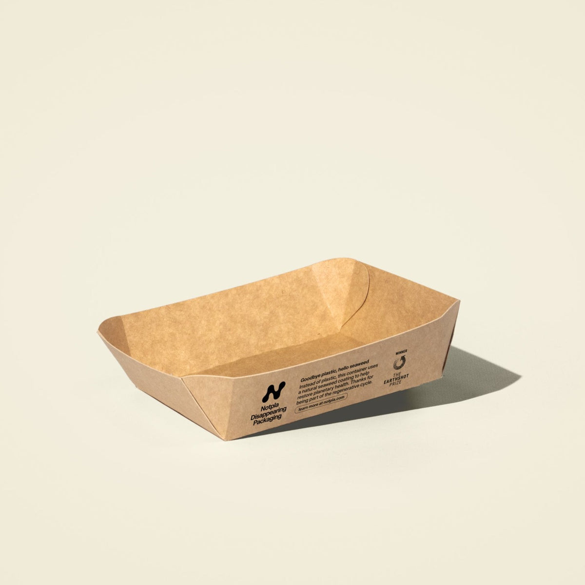 Notpla Square Tray - with seaweed coating – Notpla Packaging