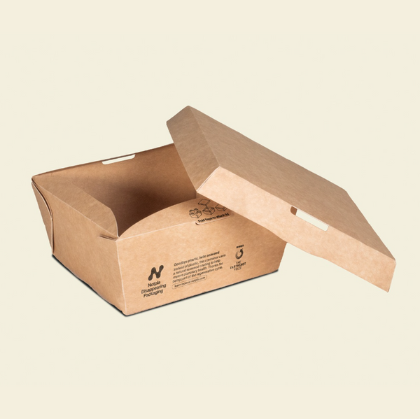 Notpla Compostable Clip & Close Food Box 800ml